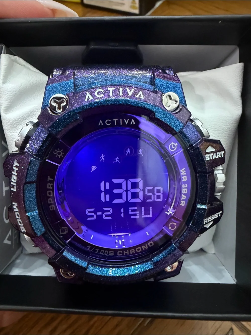 Invicta Activa Purple-Blue Iridescent Digital Sport Watch